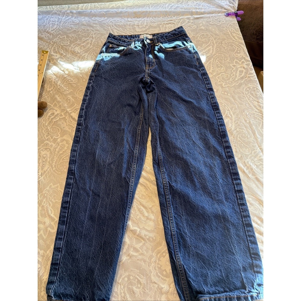Urban Outfitters BDG Tapered Wide Leg Relaxed Denim Jeans Dark Wash Women's 24